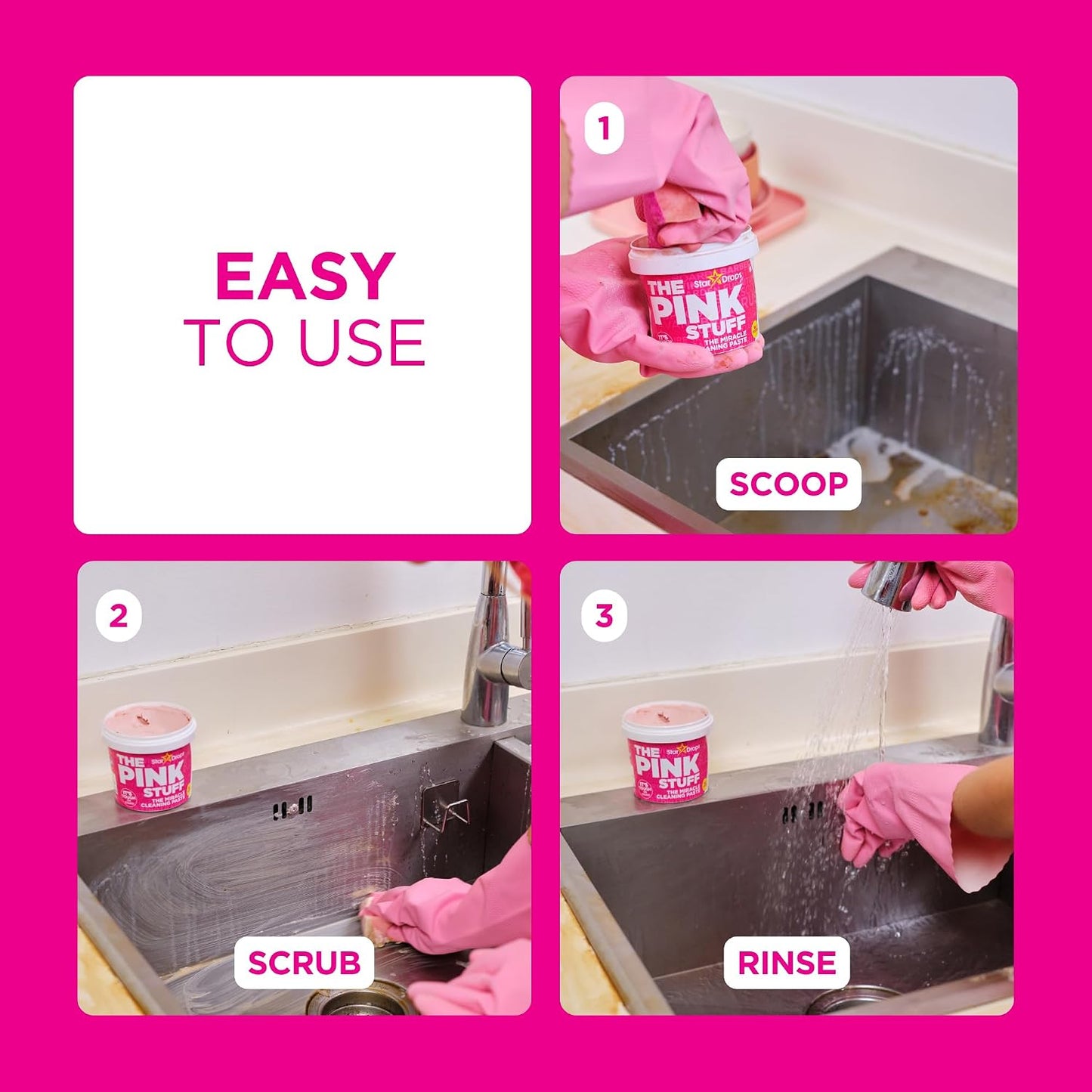 Stardrops The Pink Stuff Miracle Cleaning Paste, 17.6 Oz
