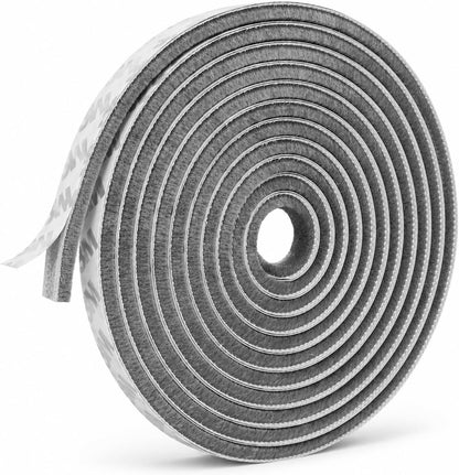 20FT Brush Weather Stripping, Self-Adhesive Pile Door Seal Strip for Sliding Doors and Windows, Felt Weatherstrip Draft Stopper, Soundproof Dustproof Window Gap Seal, Gray