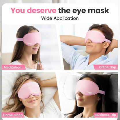 NEWGO 3D Cooling Eye Mask, Weighted Eye Mask for Sleeping, Black