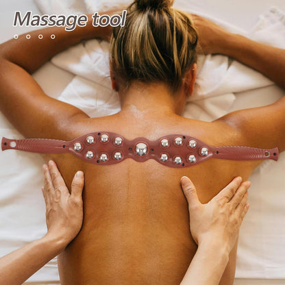 Handheld Massage Stick Roller with Steel Balls Muscle Massage Roller for Neck and Back for Muscle Relief and Relaxation at Home Or Travel