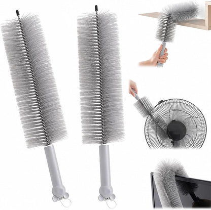 2026 New Bendable Microfiber Duster, Upgrade Reusable Bendable Cleaning Brush for Home Electric Fan Air Conditioner Car Vent Curtains Cleaner(Blue)