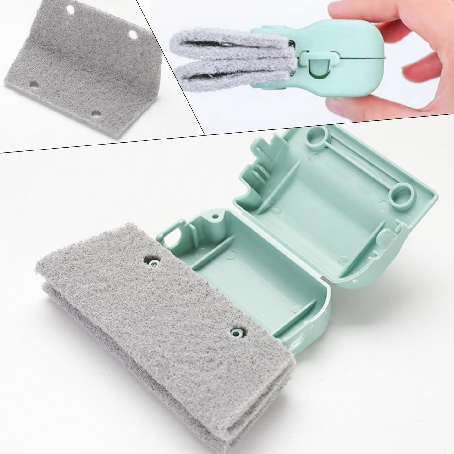 CRAFNEW 14Pcs Window Track Cleaning Tools, Groove Gap Cleaning Brush Kit | Crevice cleaner for window tracks, sliding doors, tile grout, AC vents, keyboards, window sills, shower tracks, car air vents