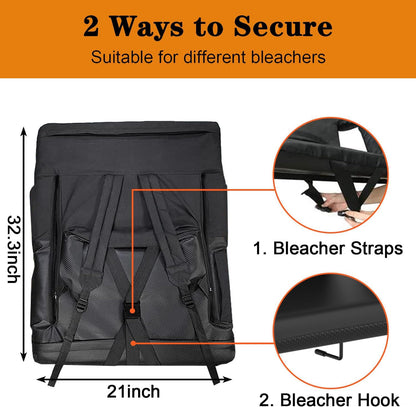 Heated Stadium Seats for Bleachers, Portable Reclining Stadium Chair with Back Support and Arm Support,3 Heating Level - Perfect for Outdoor Sports