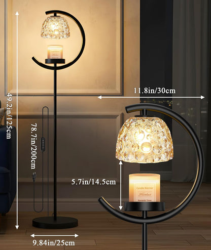 seenlast Candle Warmer Floor Lamp with Timer and Dimmer