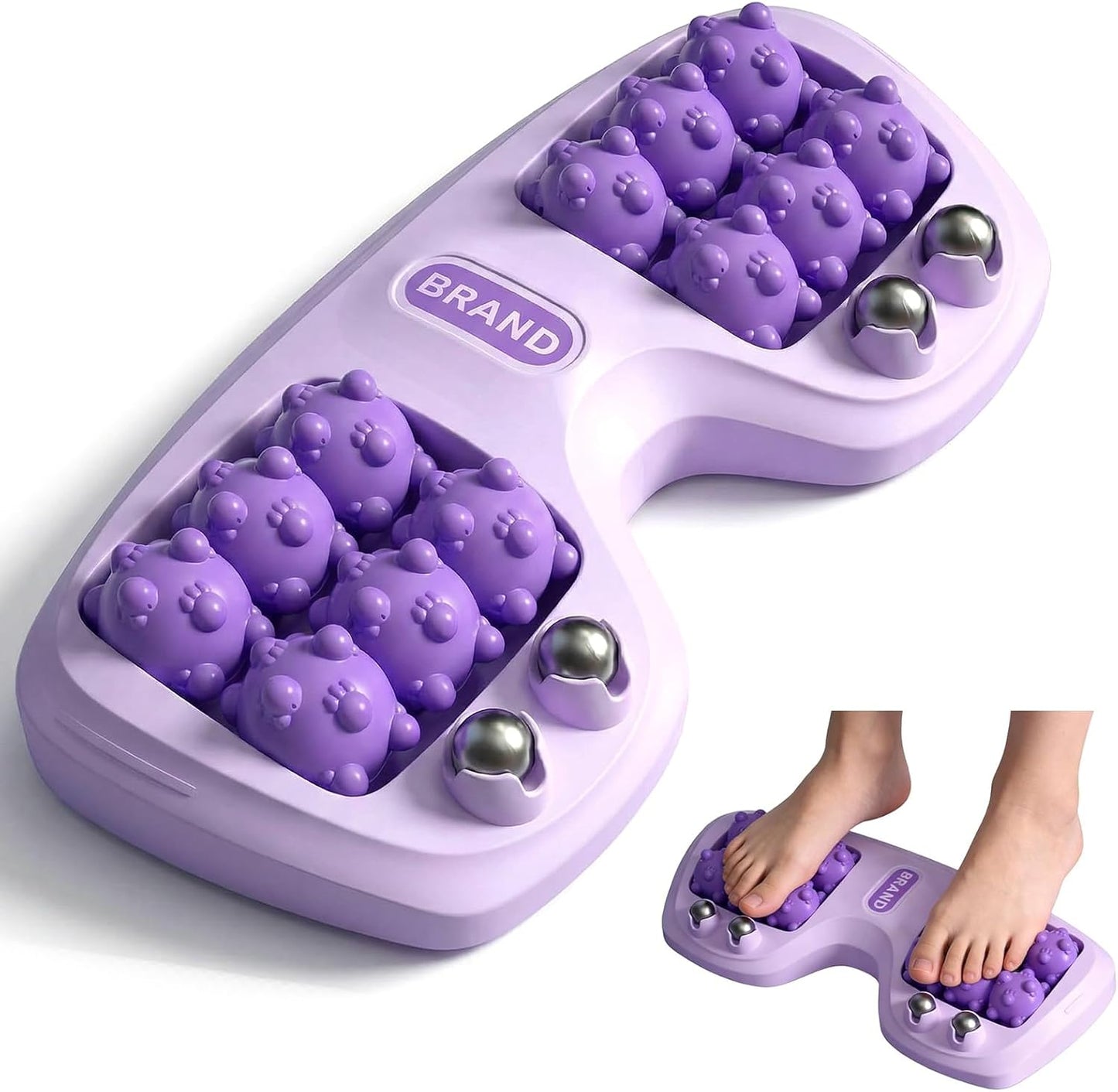 Dual Foot Massage Roller for Plantar Fasciitis Relief Purple | Ideal for home and office use, it relieves foot fatigue from long standing, walking and exercise while boosting circulation.