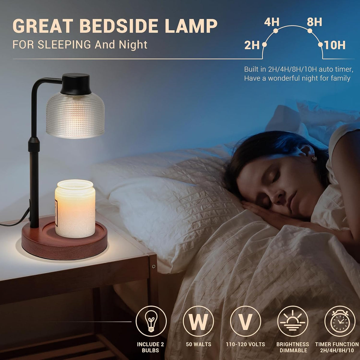 Candle Warmer Lamp with Timer, Birthday Gift for Women, House Warming Gift