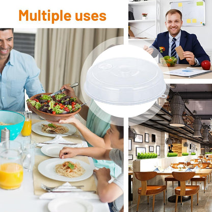 Microwave Splatter Cover, PP Microwave Plate With Steam Vents Food Cover Splatter Shield with Easy-Grip Handle for Microwave Oven(Small Size)