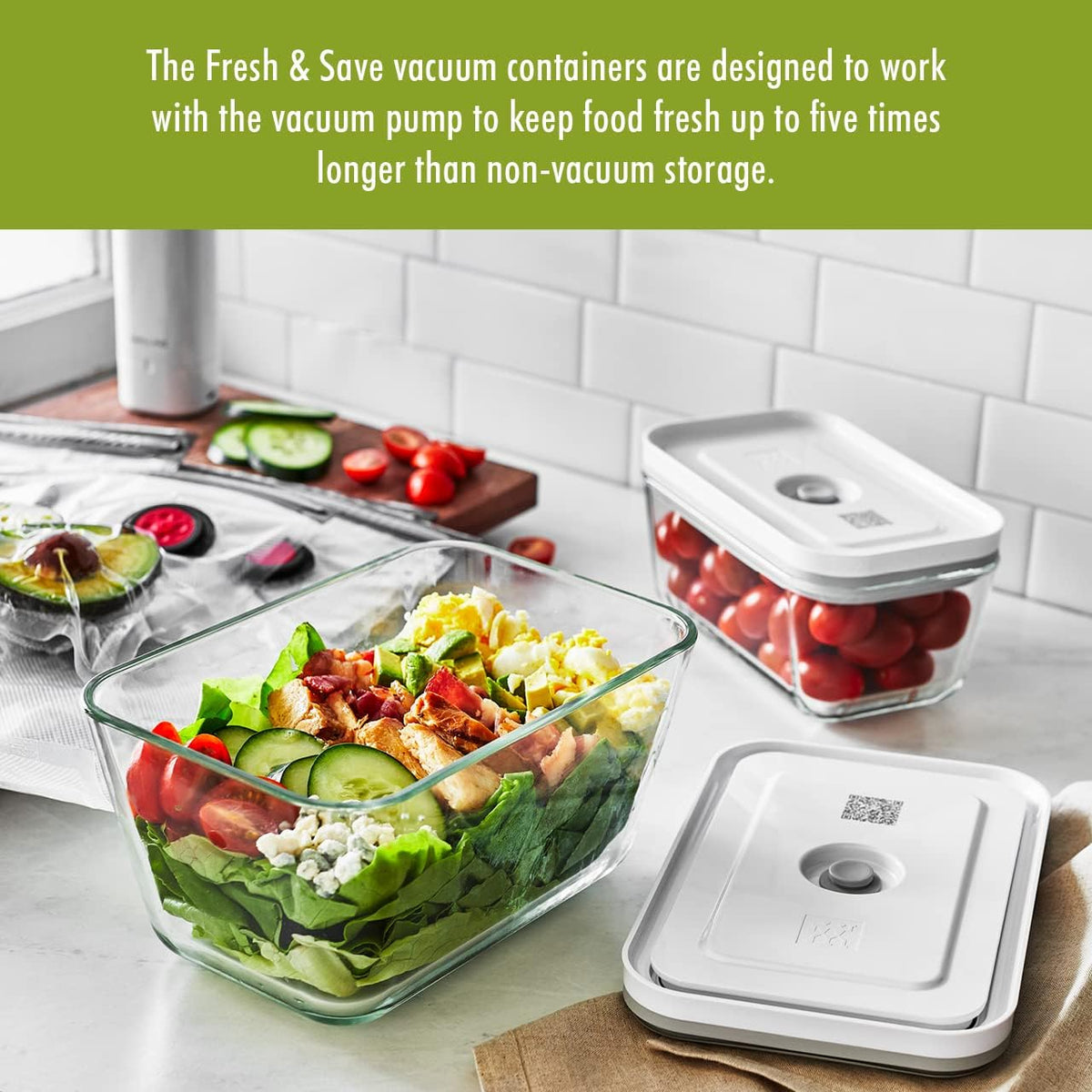 ZWILLING Fresh & Save Glass Airtight Food Storage Container, Meal Prep Container - Small