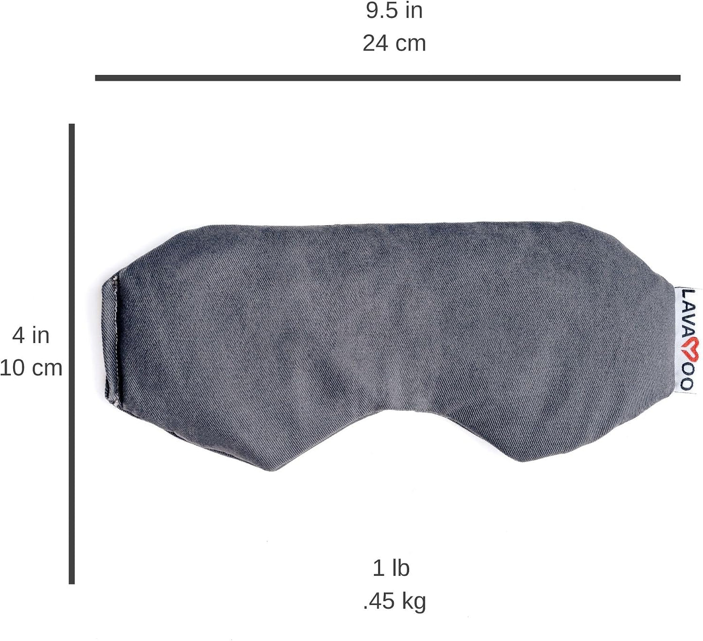 Lava Eye Mask | Lava Sand Weighted Heating & Cooling Pad | Strapless Eye Relief | Microwavable, Washable, & Odorless | Made by Lavayoo