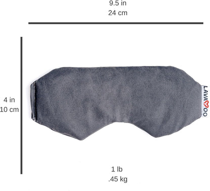 Lava Eye Mask | Lava Sand Weighted Heating & Cooling Pad | Strapless Eye Relief | Microwavable, Washable, & Odorless | Made by Lavayoo