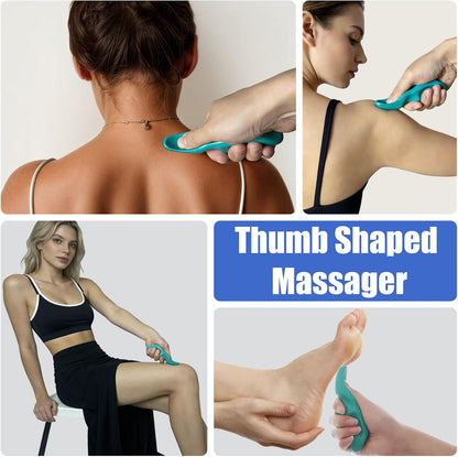 Trigger Point Massage Tool Set, 3-Piece Thumb Saver Massager with Ergonomic Grip, Handheld Self-Massage Knobs for Full Body Muscle Tension Relief, Deep Tissue Pressure Point Therapy