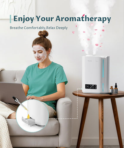BREEZOME 6L Humidifier for Bedroom Large Room Smart Humidistat Control