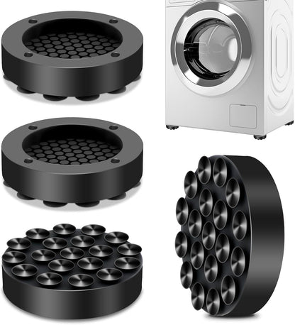 4pcs Anti Vibration Pads for Washing Machine, Anti Vibration Washing Machine Support, Scratch Resistant Stabilizer Stable For Washing Machine Anti Vibration Pad(COLOR:Black)