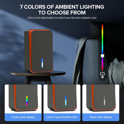 1000 sq.ft Dehumidifier for Home, Dehumidifiers for Basement, Bathroom, Bedroom with Auto Shut Off and Drain Hose, Built-in Aromatherapy Diffuser, 7 Colors LED Light, Quiet Sleep Mode(CS08-Cream)
