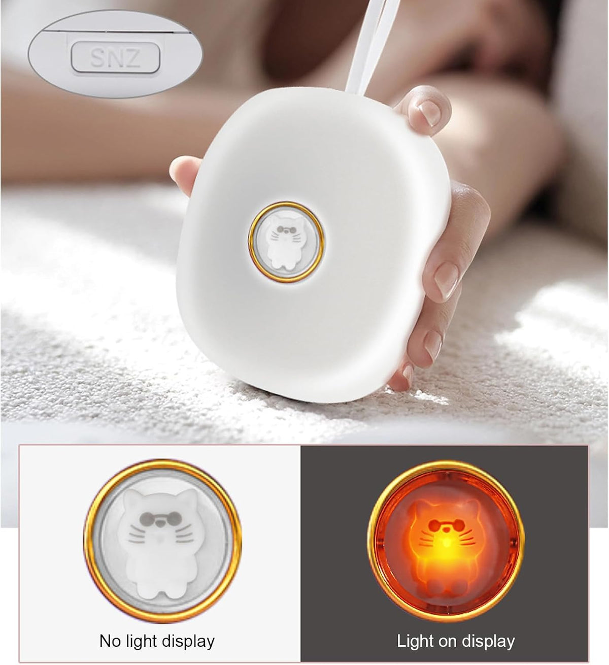 Vibrating Alarm Clock with Bed Shaker, Rechargeable Digital Alarm Clock with Dual Alarms & Flashing LED Lights Reminder, 3 Level Vibration Bed Shaker Alarm Clock for Heavy Sleepers