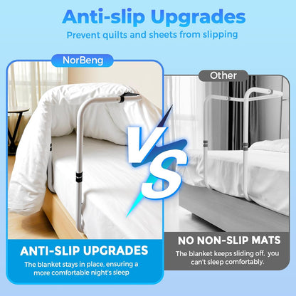 Blanket Lifter for Feet, Height Adjustable Non-Slip Blanket Lifters for Foot of Bed, Aluminum Alloy Blanket Support for Foot Knee Toes Leg Ankle Post Surgery Recovery, 4 Clips Included