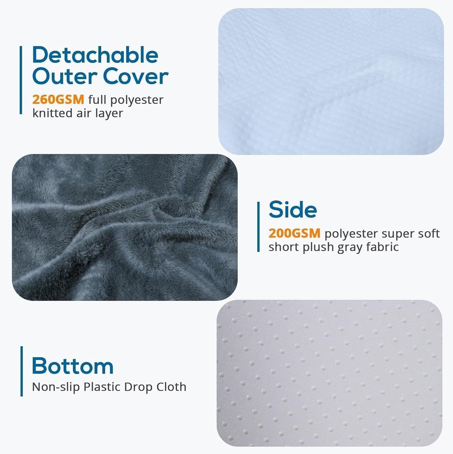 Sasttie Wedge Pillow 24x24x12 inch, Memory Foam Bed Wedge, Cool Grey | Triangle Pillow for Sleeping, Acid Reflux, Back Pain, Post-Surgery, and Snoring, Designed with Removable Washable Cover