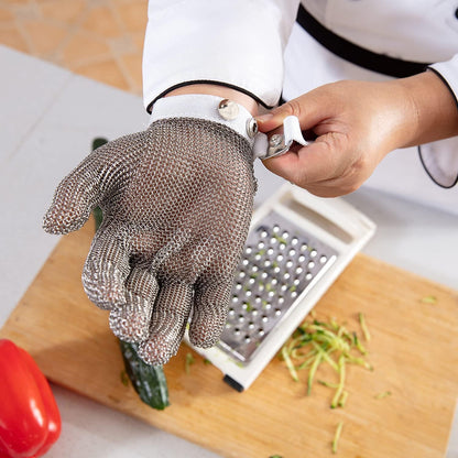 Dowellife Chainmail Glove, Cut Resistant Food Grade, Stainless Steel Mesh Metal Knife Cutting Glove for Butcher, Oyster Shucking Kitchen Mandoline Chef Slicing Fish Fillet (Medium)