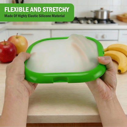 Set of 4 Fresh Food Containers, Fresh Pod, Reusable Silicone Storage Pods for Avocado, Onions, Tomatoes, Garlic – Anti-Oxidation for Fridge, Send Goods from Local Warehouse