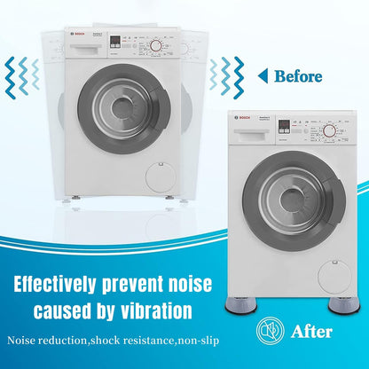 Anti Vibration Pads for Washing Machine,4 Pcs Reduce Noise Rubber Feet Pads for All Kinds of Furniture,Grey