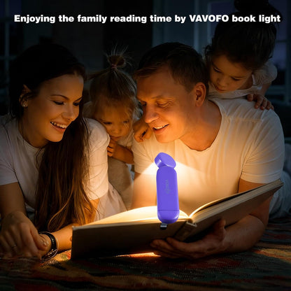 VAVOFO USB Rechargeable Bookmark Reading Light, Blue Light Blocking Amber LEDs for Bedtime Reading - Clip On, 9 Lighting Modes