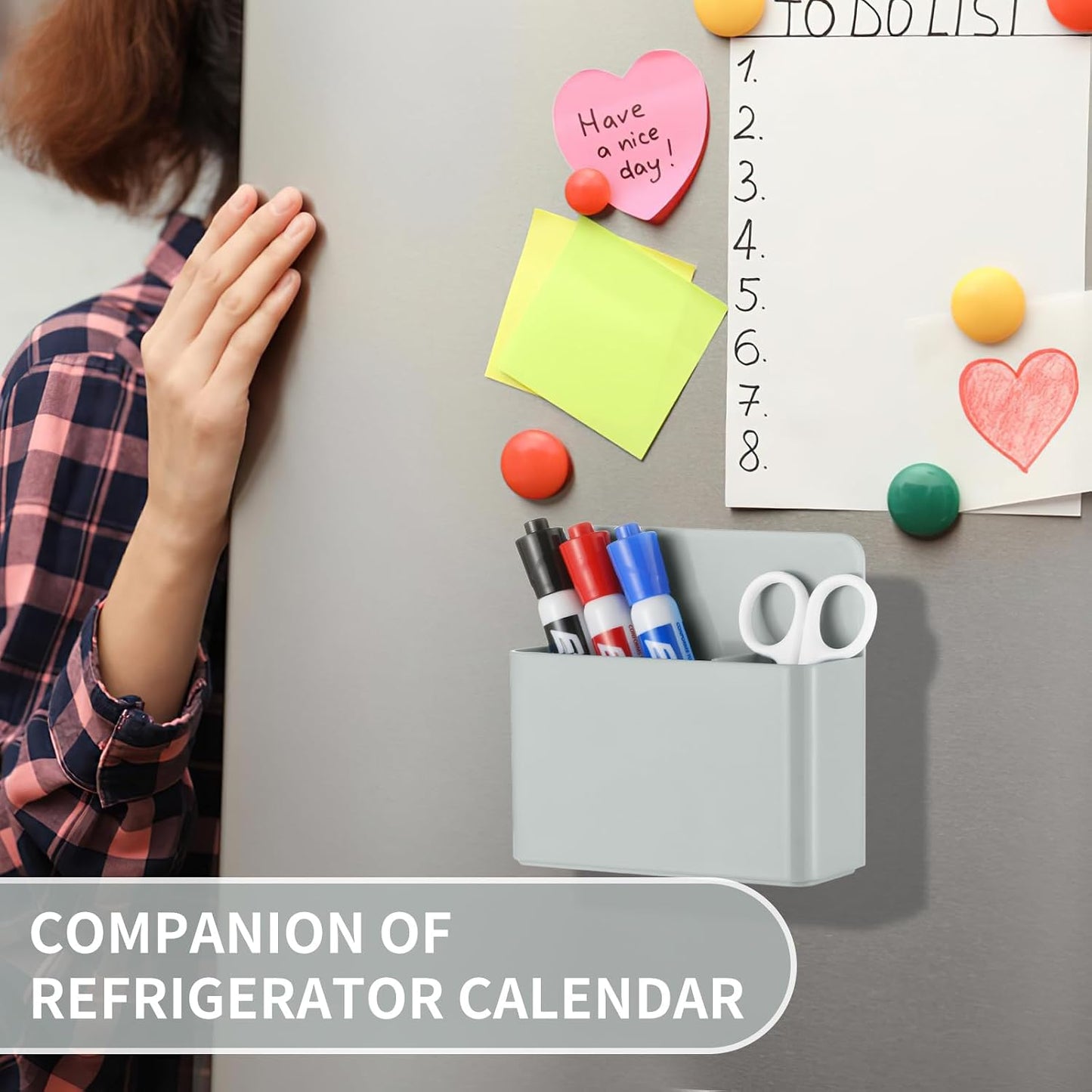 Camelmother 2Pcs Magnetic Dry Erase Marker Holder For Whiteboard Fridge | 2Slots Locker Accessories Teacher Classroom Must Haves Fridge magnets