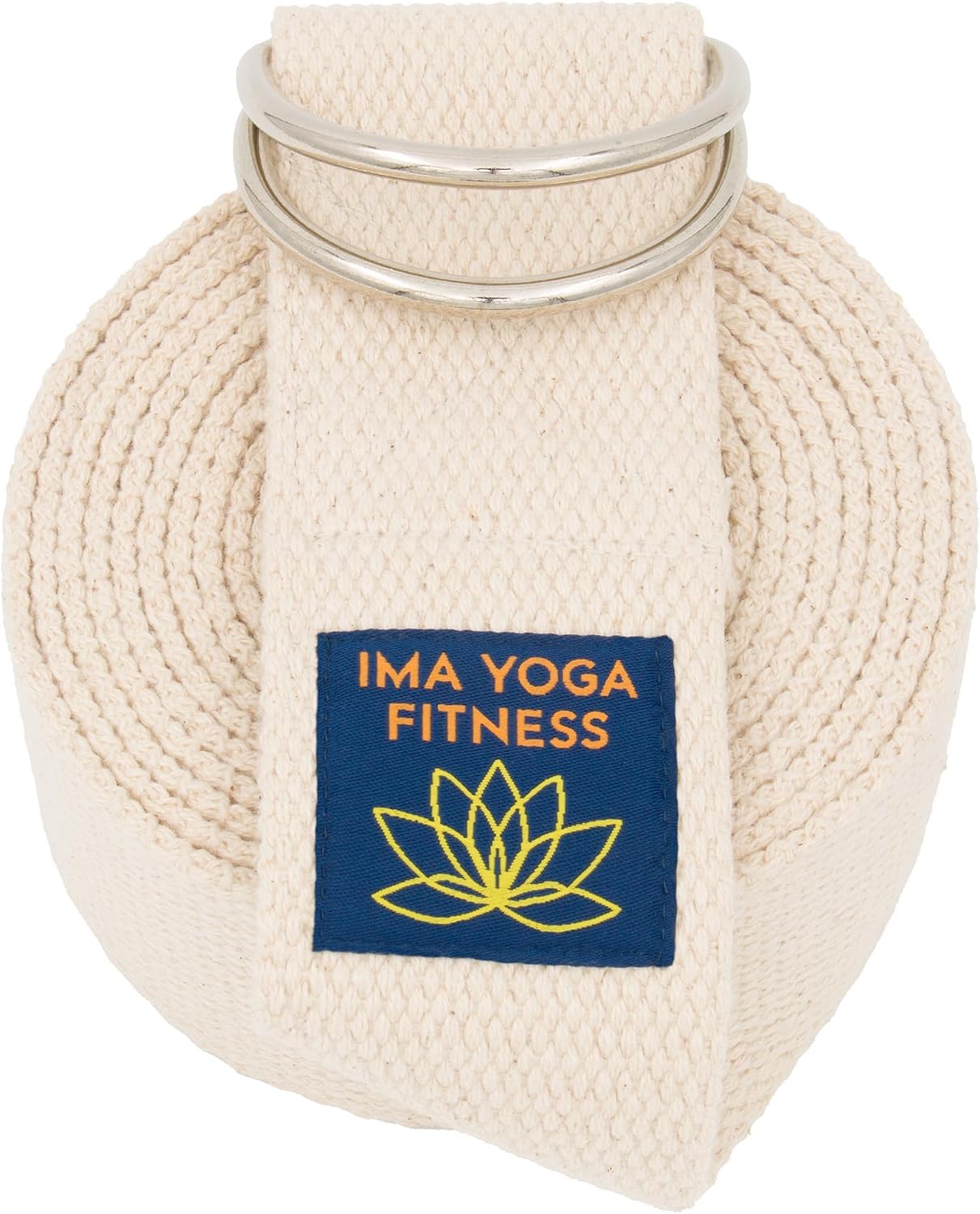 Adaptive Yoga Strap for Stretching - Extra-Wide 2 Inches 100% Cotton Stretch Strap with Steel D-Rings for Physical Therapy, Pilates & Flexibility - Storage Pouch & E-Book