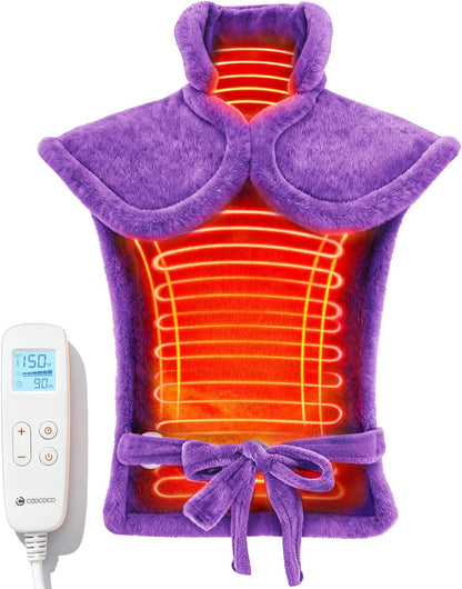 CooCoCo 24"x37" Heating Pad for Neck and Shoulders and Back Pain Relief