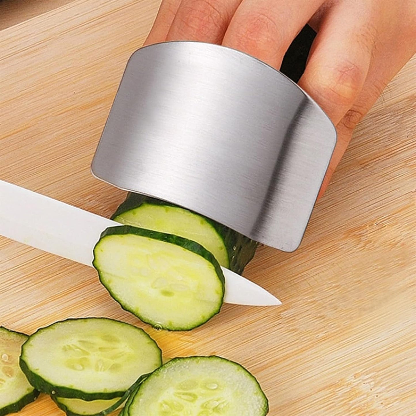 4 Pcs Stainless Steel Finger Guards | Finger Protectors for Cutting, Slicing, Dicing, Chopping Vegetables, Kitchen Tool Knife Shields, Avoid Hurting