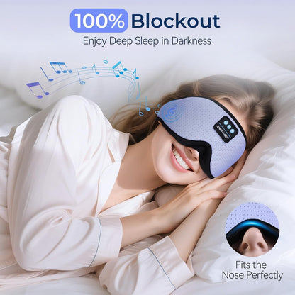 Eye Mask Bluetooth Headphones, 3D Contoured Zero Pressure Sleeping Masks