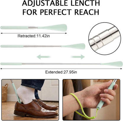 Telescoping Shoehorn Handle Retractable Telescopic Shoehorn Foldable Shoehorn Shoe Puller Adjustable Shoe Aids