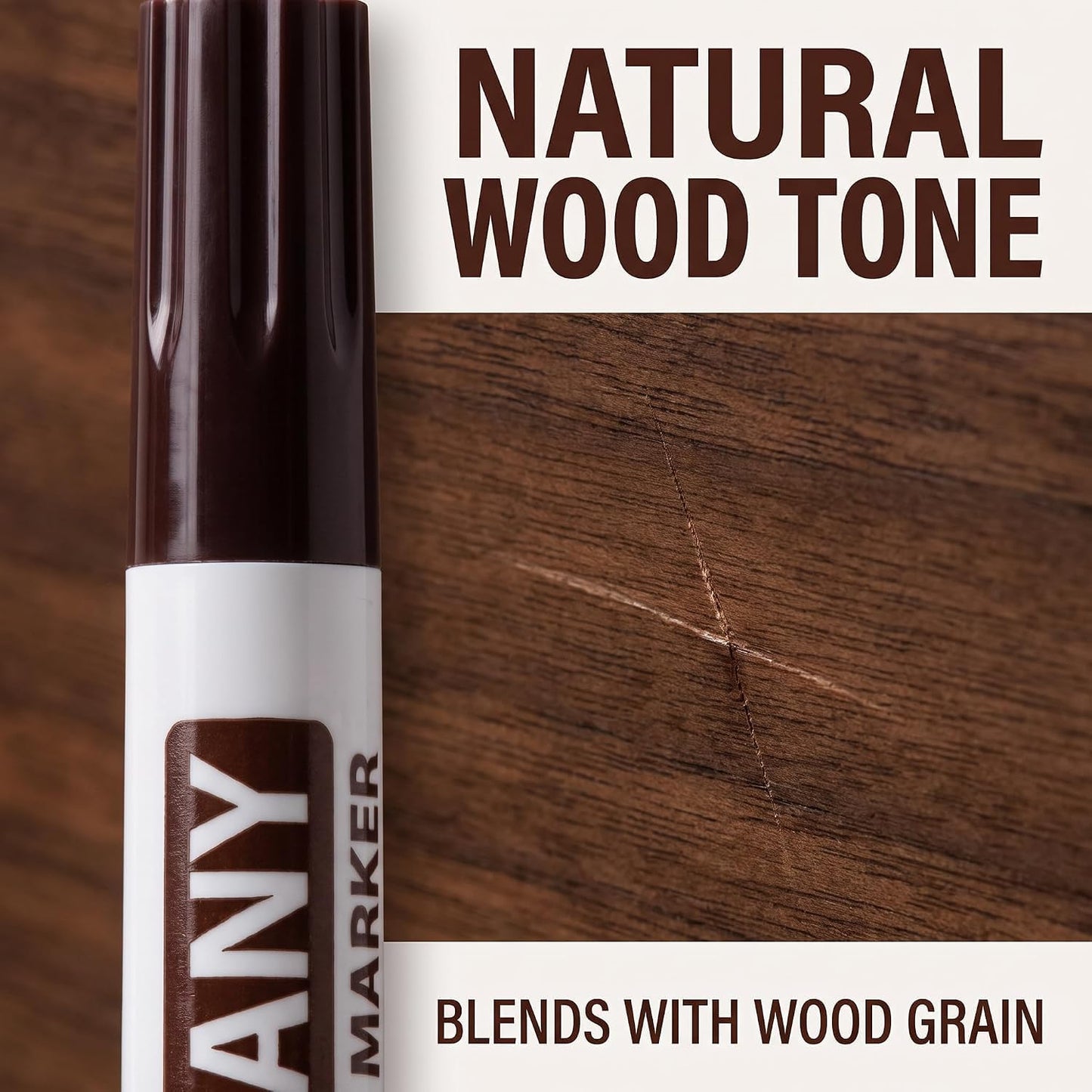 2Pcs Brown Furniture Repair Wood Cabinet Floor Touch Up Markers Scratch Filler Remover - Mahogany,Wood Polish and Care