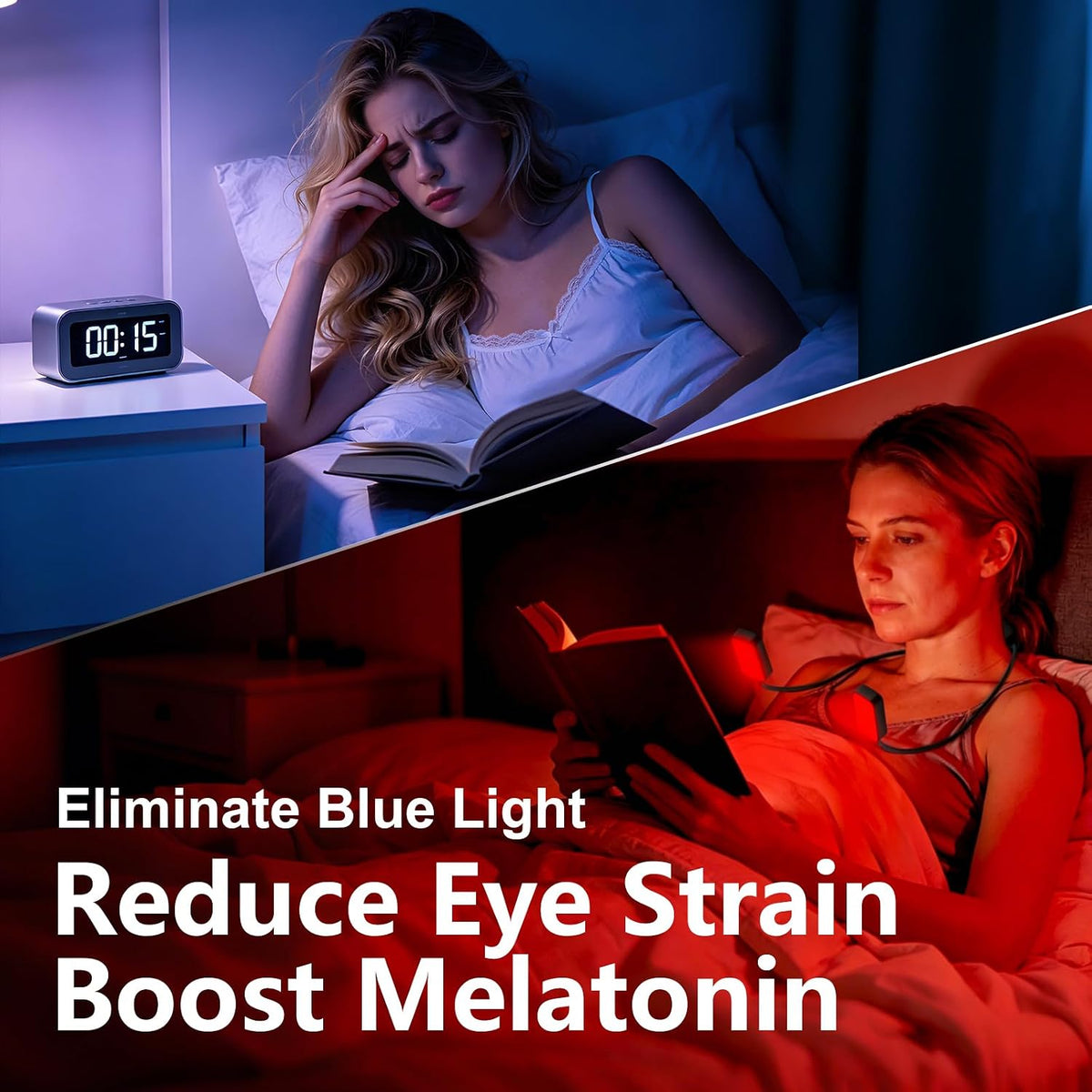 Ultra-Lightweight Neck Reading Light with 660nm Red Light for Night Reading