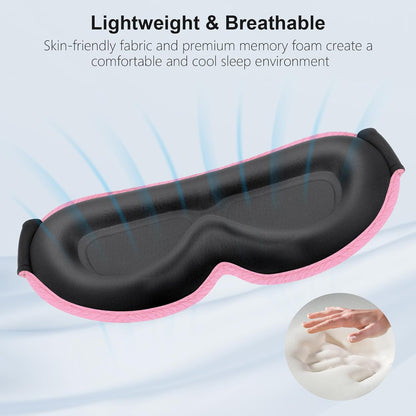 Gritin 100% Blackout Sleep Eye Mask for Women Men, Zero Pressure Sleep Mask