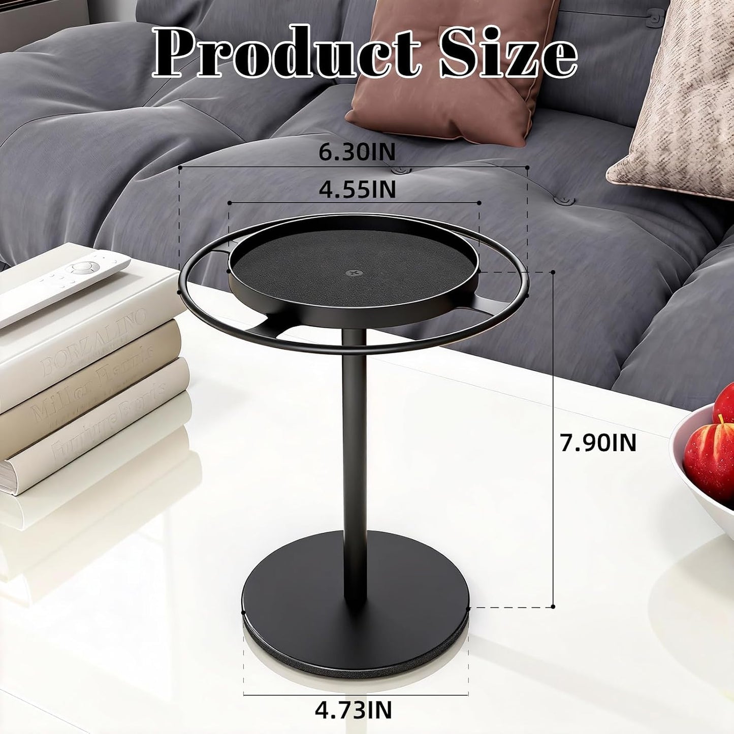 LSK Metal Sunglasses Organizer, Glasses Holder Stand with Storage Tray | Eyeglasses Holder with Anti-Slip Pads for Tabletop, Desk, Dresser, Matte Black