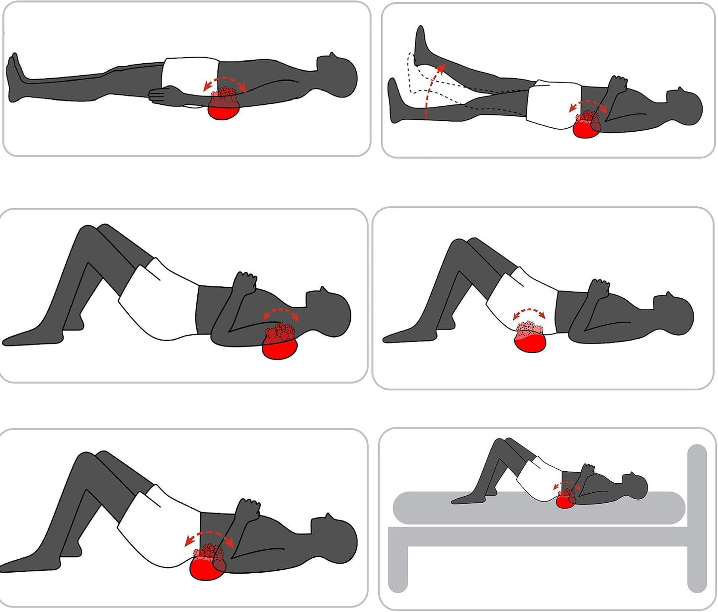 Back & Hip Trigger Point Massager for Piriformis, QL, Buttock and Back Muscle Knots, Myofascial Release Tool for Lower-Back Pain, Tightness, Deep Gluteal Tension