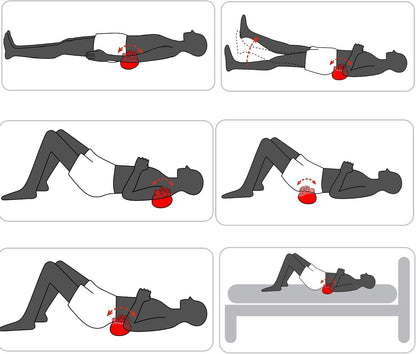 Back & Hip Trigger Point Massager for Piriformis, QL, Buttock and Back Muscle Knots, Myofascial Release Tool for Lower-Back Pain, Tightness, Deep Gluteal Tension