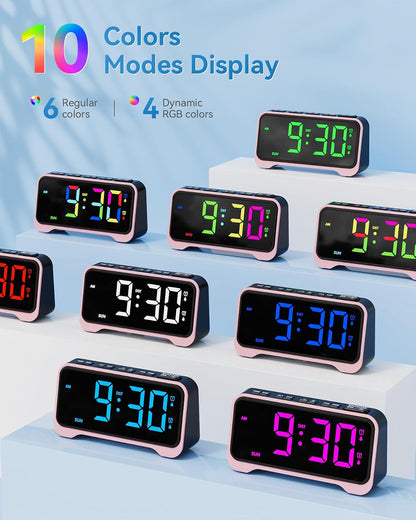 Loud Alarm Clock for Heavy Sleepers Adults, Bed Shaker Alarm Clock
