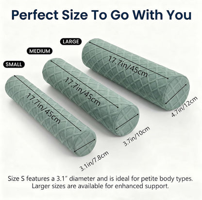 3.1" Small Neck Roll Memory Foam Pillow Cylinder,Detachable Cover | Neck Support Pillows for Sleeping,Comfortable Breathable,Round Bolster Pillow for Bed,Back ,Lumbar Leg and Yoga Pain Relief