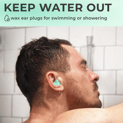 Peace&Quiet PQ Wax Ear Plugs for Sleeping - 50 Silicone Wax Earplugs