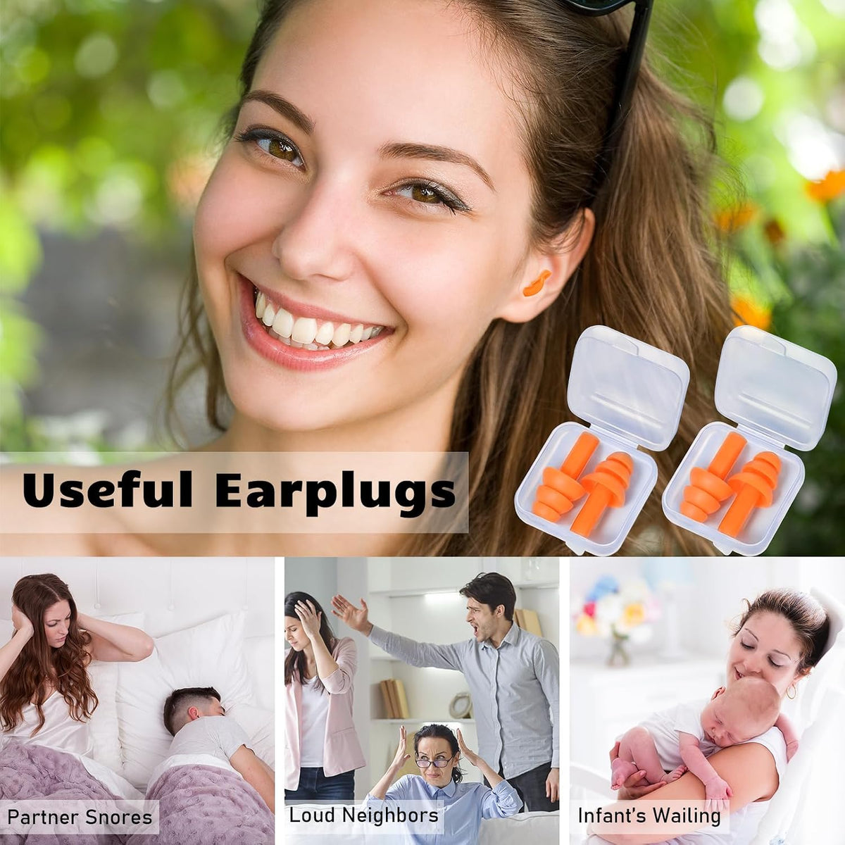 Tondiamo 150 Pairs Ear Plugs Bulk Individually Wrapped Earplug, Multicolor