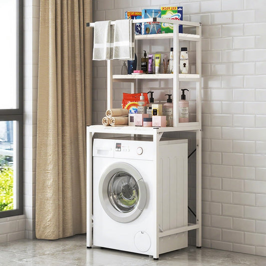Gdrasuya10 3 Tier Over the Washer and Dryer Storage Shelf, Black Washing Machine Storage Utility Rack Freestanding Laundry Storage Shelf Organizer Space Save for Laundry Room Organization
