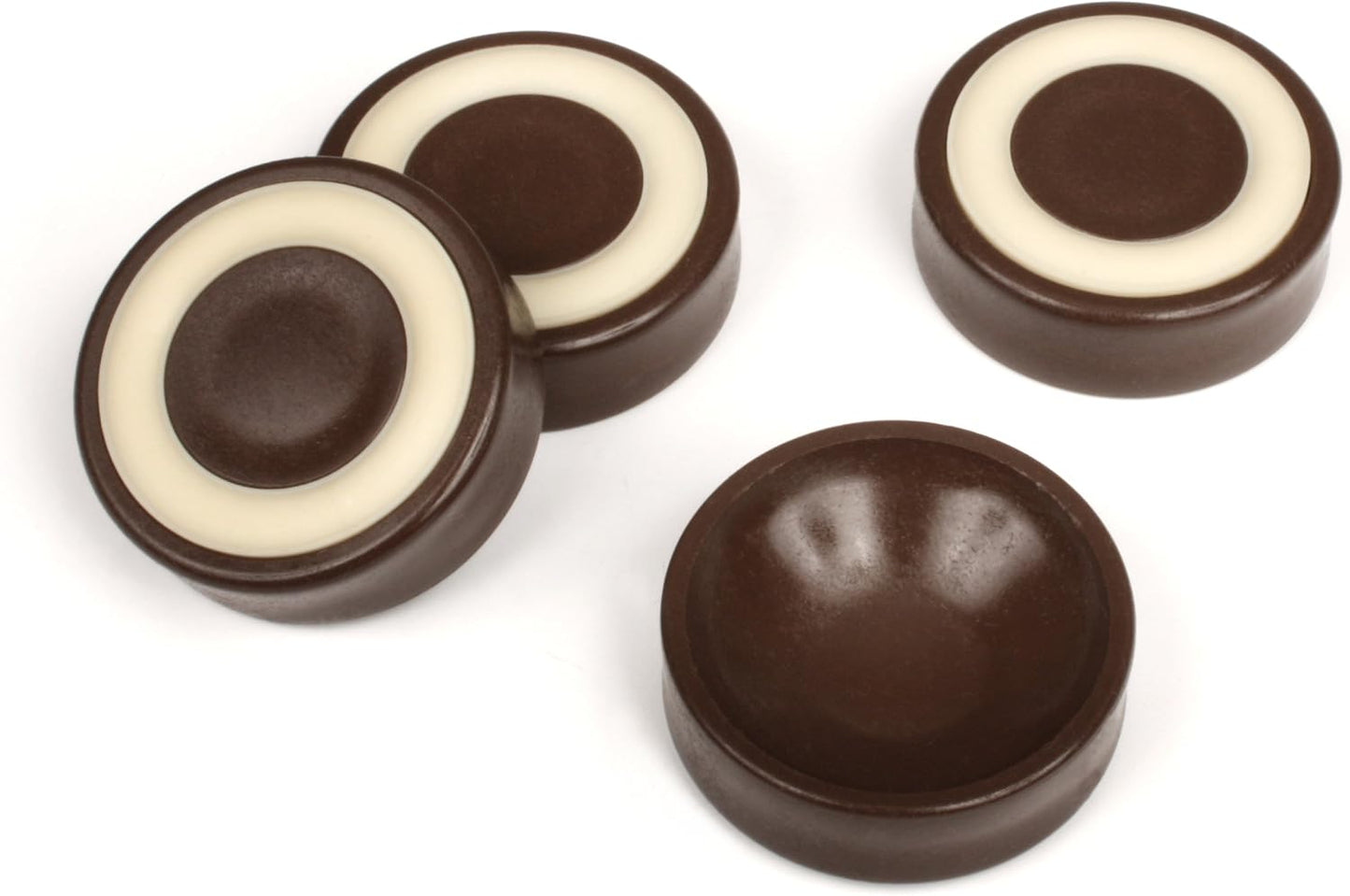 Slipstick CB605 Small Furniture Wheel Caster Cups/Floor Protectors with Non Skid Rubber Grip (Set of 4 Non Slip Furniture Cups) 1-3/4 Inch Round - Chocolate Brown