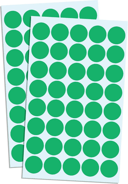 2000 Pack, 3/4" Round Colored Dot Stickers Labels - 10 Colors