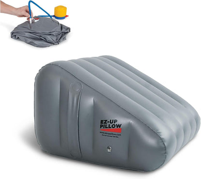EZ Up Leg Elevation Wedge Pillow for Swelling after Surgery | Inflatable Leg Elevation Pillow with Foot Pump | Surgery Recovery, Circulation & Swelling Relief for Leg, Knee, Hip and Back