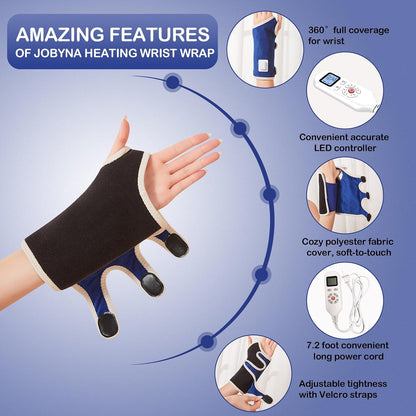Cordless Foot Warmer with Heat and Massage - Rechargeable Heating Pad for Feet, 3 Temp & Vibration Levels, 60 Min Timer for Plantar Fasciitis, Ankle Pain, Cold Feet at Home, Office, Sleeping