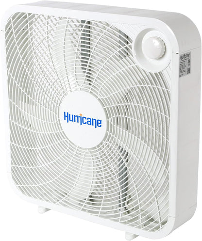 Hurricane Classic Floor Box Fan with 3 Speed Settings, Black - 20in
