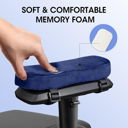 ZNCMRR 2 Pack Office Chair Armrest Pads Covers with Memory Foam(Black)