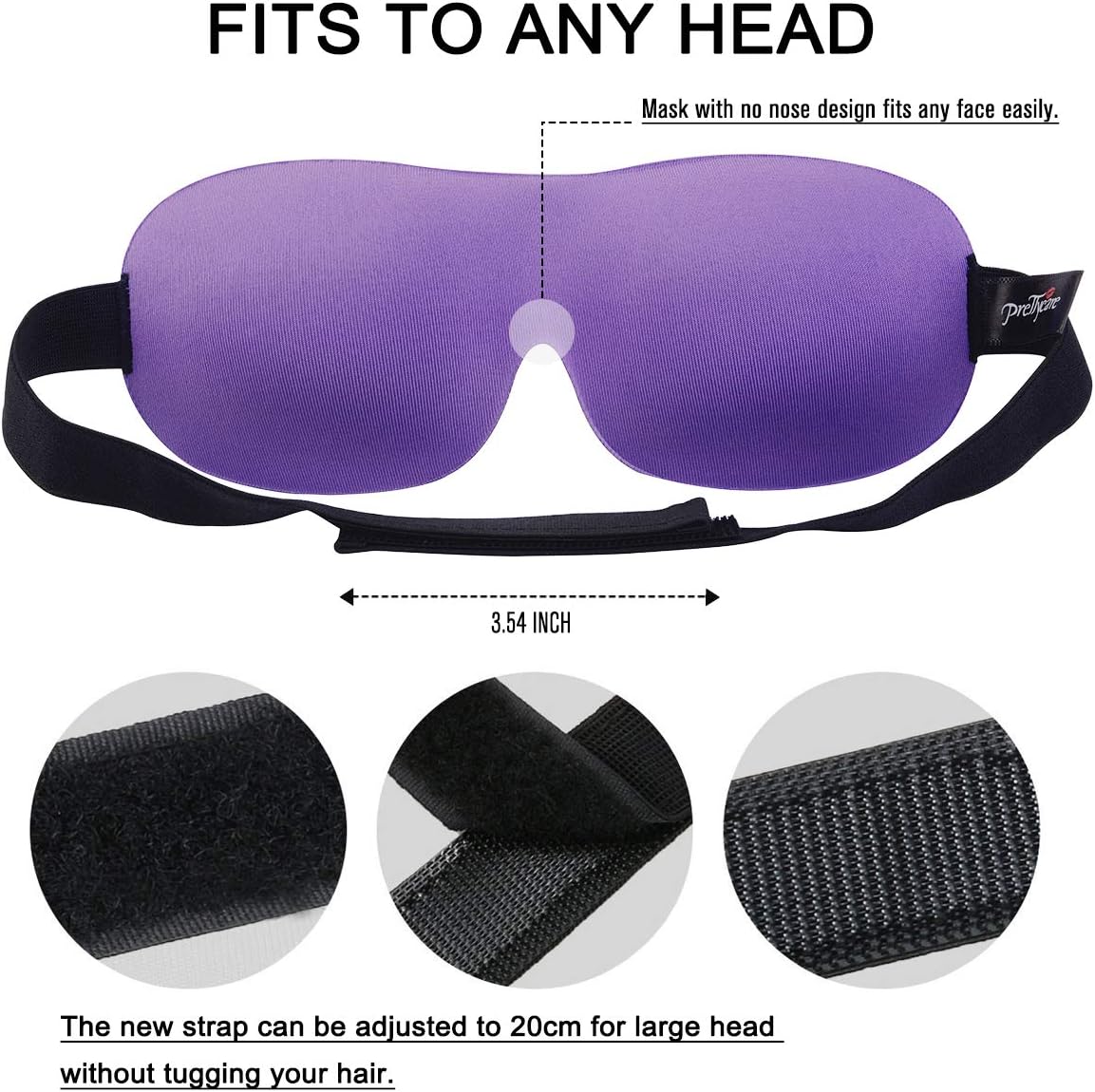 PrettyCare 3D Sleep Mask 2 Pack,Eye Mask for Side Sleeper 3D Contoured Sleeping Mask Blackout Out for Men- Blindfold Airplane with Ear Plugs, Night Masks with Travel Bag (Black&Blue)