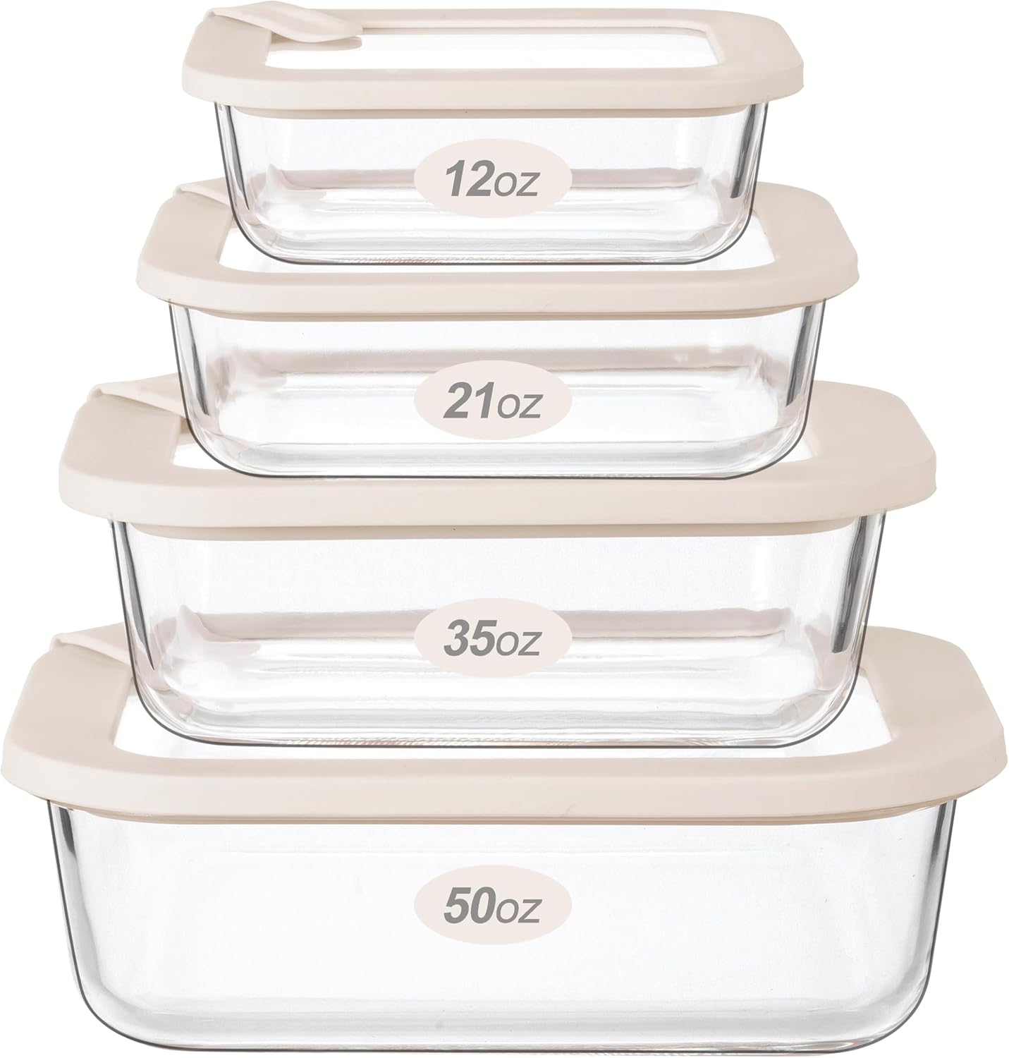 Glass Food Storage Containers with Glass Lids, Microwave Safe Food Container Set, Aitight Meal Prep Container Set, BPA Free, 2 extra Colanders, LeakProof, 2 Pack of 60oz